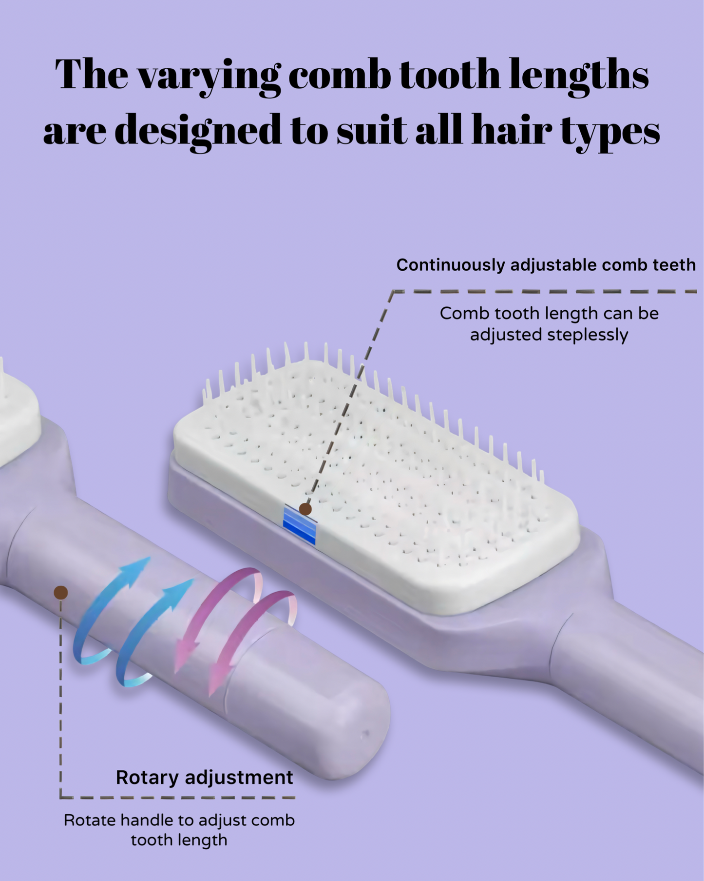 FlickieBrush™ Self-Cleaning Hair Brush
